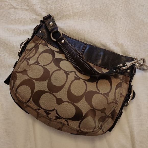 Vintage 90s Coach brown shoulder hobo bag - Picture 2 of 5